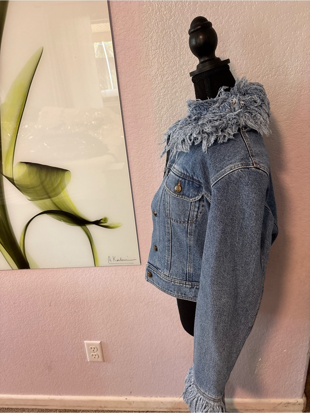 Vintage Moschino denim jean jacket size 10 - Picture 3 of 7
